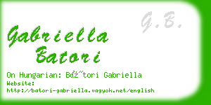 gabriella batori business card